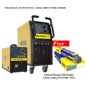 Weldmatic 356 With W64-1 4 Roll Drive Wire Feeder WIA CP147-1