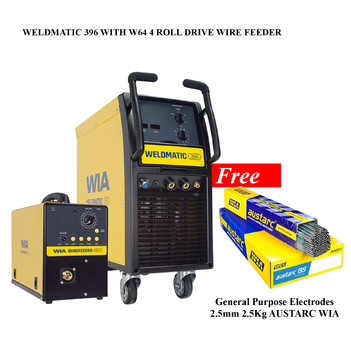 Weldmatic 396 With W64 4 Roll Drive Wire Feeder WIA CP148-1